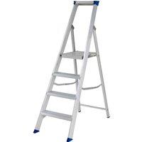 Werner Fibreglass Platform Stepladder 6 Tread, Yellow