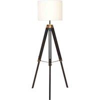Interiors By Ph Malvern Tripod Floor Lamp With Black Base, Black