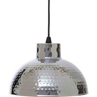 Interiors By Ph New Foundry Chrome Finish Iron Pendant Light, Silver