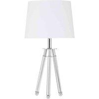 Interiors By Ph Halia Chrome Finish Table Lamp, Silver
