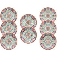 Purely Home Rio Corte Melamine Side Plates - Set Of 8, Multi