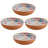 Purely Home Rio Corte Melamine Low Bowls - Set Of 4, Multi