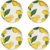 Purely Home Lemon Fresh Melamine Dinner Plates - Set Of 4