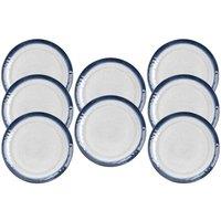 Purely Home Coastal Melamine Dinner Plates - Set Of 8