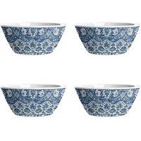 Purely Home Atlantic Blue Melamine Low Bowls - Set Of 4, Blue