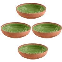 Purely Home Rustic Swirl Green Melamine Bowls - Set Of 4, Green