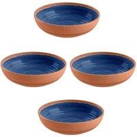 Purely Home Rustic Swirl Indigo Melamine Bowls - Set Of 4, Blue
