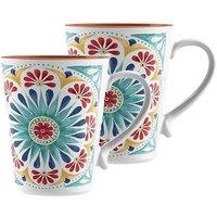 Purely Home Rio Medallion Melamine Mugs - Set Of 2, Multi