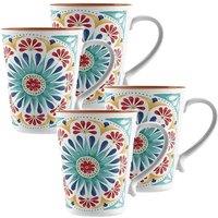 Purely Home Rio Medallion Melamine Mugs - Set Of 4, Multi