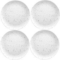 Purely Home Terrazzo Melamine Dinner Plates - Set Of 4, White
