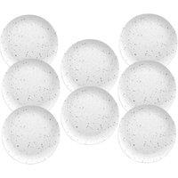 Purely Home Terrazzo Melamine Dinner Plates - Set Of 8, White