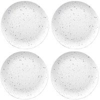 Purely Home Terrazzo Melamine Side Plates - Set Of 4, White