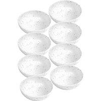 Purely Home Terrazzo Melamine Bowls - Set Of 8, White