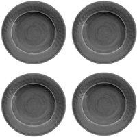 Purely Home Crackle Grey Melamine Dinner Plates - Set Of 4, Grey