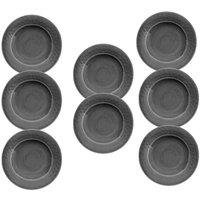 Purely Home Crackle Grey Melamine Dinner Plates - Set Of 8