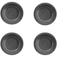 Purely Home Crackle Grey Melamine Side Plates - Set Of 4, Grey