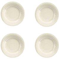 Purely Home Crackle Cream Melamine Side Plates - Set Of 4, Cream