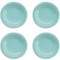 Purely Home Crackle Turquoise Melamine Dinner Plates - Set Of 4, Blue