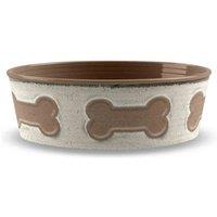 Purely Home Bone Emboss Bowl Large Natural, Brown