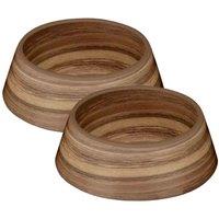 Purely Home Acacia Wood Bowl Medium Set Of 2, Brown