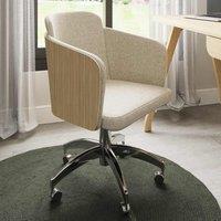 Jual Furnishings San Francisco Oak Fabric Office Chair, Brown