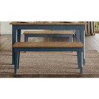Molly and Milo London Cobalt Crest Collection Dining Bench 130 , Blue