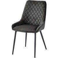 Molly and Milo London Cobalt Crest Collection Dining Chair - Grey pack Of Two , Grey