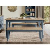Molly and Milo London Cobalt Crest Collection Extending Dining Table, Blue