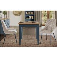 Molly and Milo London Cobalt Crest Collection Square Dining Table, Blue