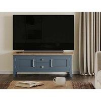 Molly and Milo London Cobalt Crest Collection Widescreen Television Stand, Blue