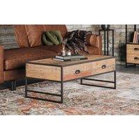 Molly and Milo London Rustic Revival Collection - Coffee Table With Four Drawers, Brown