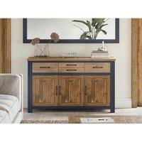Molly and Milo London Azure Essence Creations - Sideboard 3 Door 4 Drawer, Blue