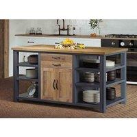 Molly and Milo London Azure Essence Creations - Kitchen Island, Blue