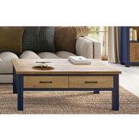 Molly and Milo London Azure Essence Creations - Coffee Table With Four Drawers, Blue
