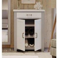 Molly and Milo London Silver Shale - Shoe Storage Cupboard With Drawer, Grey