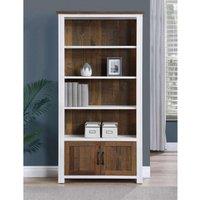 Molly and Milo London Whitewave Designs - Large Open Bookcase With Doors, White