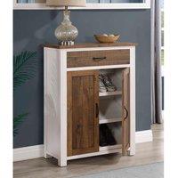 Molly and Milo London Whitewave Designs - Shoe Storage Cupboard With Drawer, White