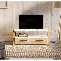 Molly and Milo London Timber Tones Collection - Reclaimed Television Cabinet, White