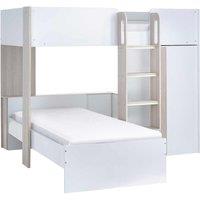 Julian Bowen Horizon Bunk Bed - Pale Wood and White, Brown