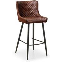 Julian Bowen Luxe Faux Leather Barstool - Brown, Brown