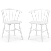 Julian Bowen Set Of 2 Modena Dining Chairs - White, White