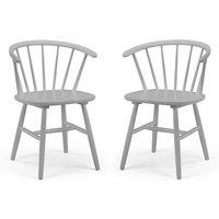 Julian Bowen Set Of 2 Modena Dining Chairs - Grey, Grey