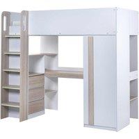 Julian Bowen Ocean Highsleeper Pale Wood & White, Brown