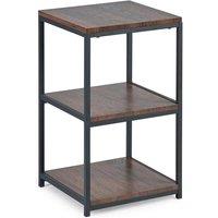 Julian Bowen Tribeca Tall Narrow Side Table Walnut, Brown