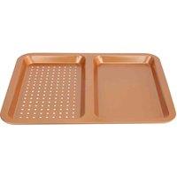 Cermalon Copper Twin Section Baking Tray, Gold