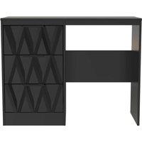 Welcome Furniture Ready Assembled Las Vegas Vanity In Deep Black & Black Matt, Black