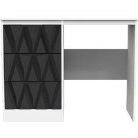 Welcome Furniture Ready Assembled Las Vegas Vanity In Deep Black & White, Black