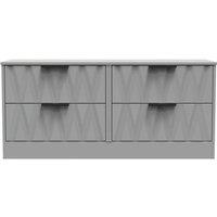 Welcome Furniture Ready Assembled Las Vegas 4 Drawer Bed Box In Dusk Grey, Grey