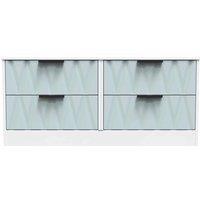 Welcome Furniture Ready Assembled Las Vegas 4 Drawer Bed Box In Duck & White, Blue