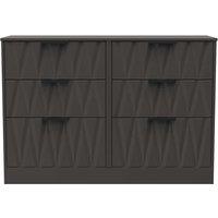 Welcome Furniture Ready Assembled Las Vegas 6 Drawer Midi Chest In Graphite, Grey